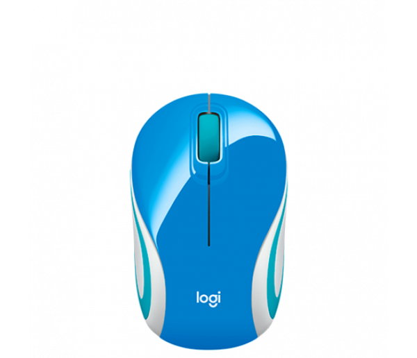 Mini Mouse Sem Fio Logitech M187 AZUL Com Design Ambidestro - Image 2