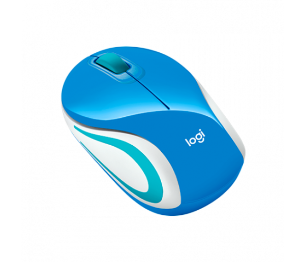 Mini Mouse Sem Fio Logitech M187 AZUL Com Design Ambidestro - Image 4